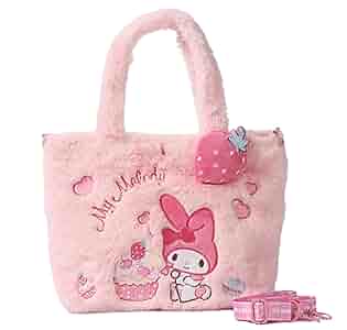 Amazon.com: Melody Embroidered Plush Tote Bag with Strap